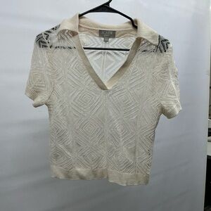 J. Crew Cashmere Cream Knit Top